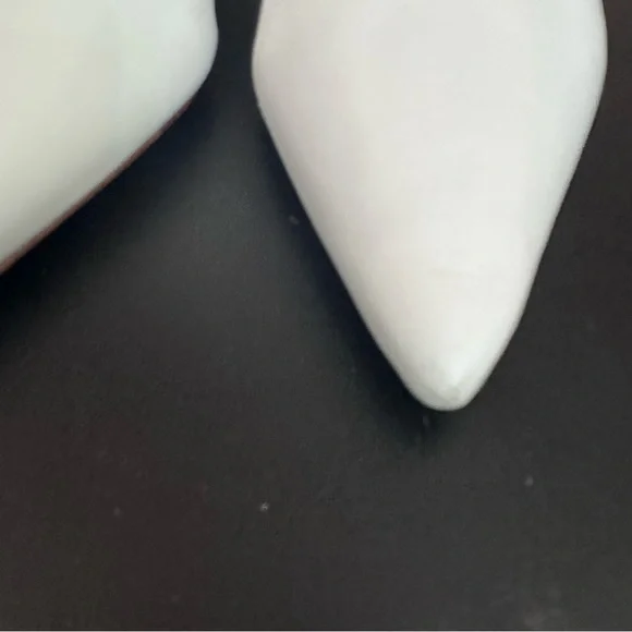 Blogger Fav! Alexandre Birman Women's White Leather Kitten Heels Ankle Boots 37 - Picture 8 of 14